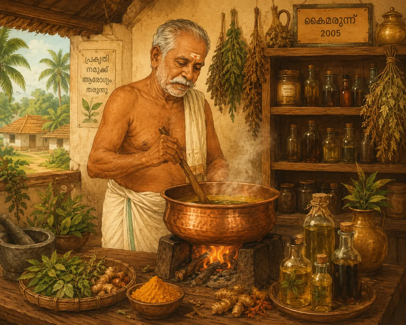 Traditional Ayurvedic soap making